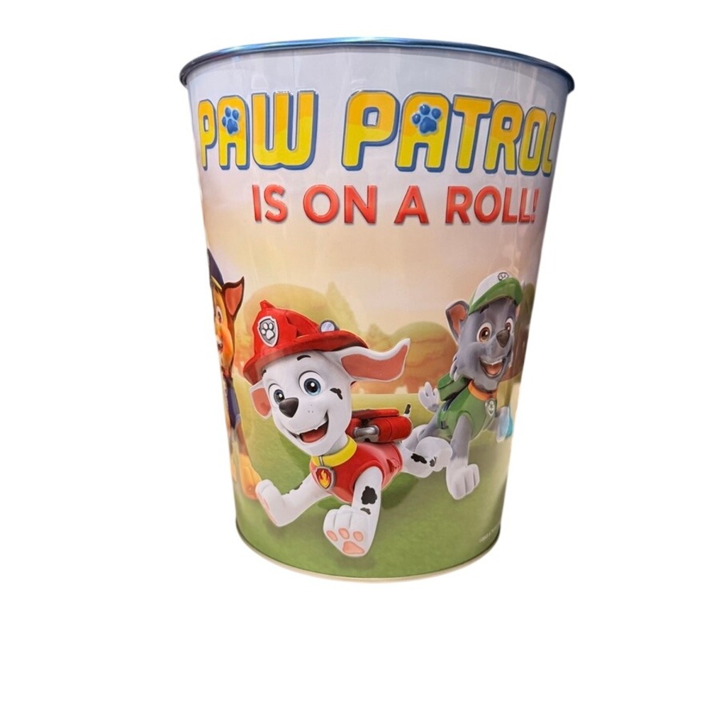 Nickelodeon Kids Paw Patrol Live Tin 130oz Blue Embossed Popcorn Bucket‎ Storage